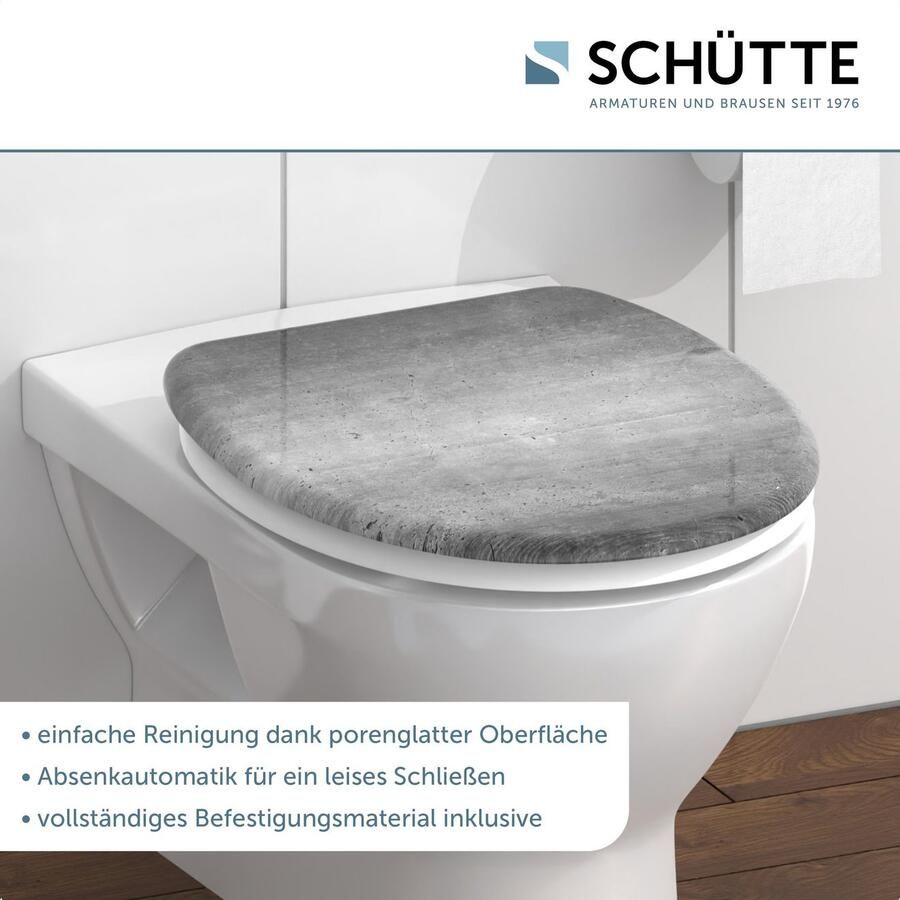 Schütte Toiletzitting Industrial grey Duroplast met soft-closemechanisme - Foto 6