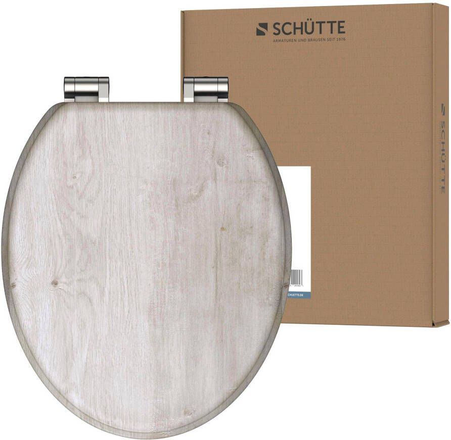 Schütte Toiletzitting Light Wood met softclosemechanisme en mdf-kern