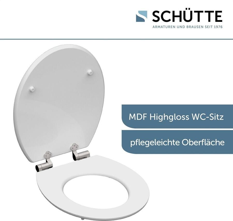 Schütte Toiletzitting Shell heart High gloss met houten mdf-kern met softclosemechanisme - Foto 6