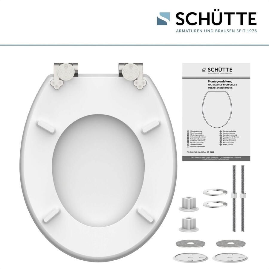 Schütte Toiletzitting Shell heart High gloss met houten mdf-kern met softclosemechanisme - Foto 5