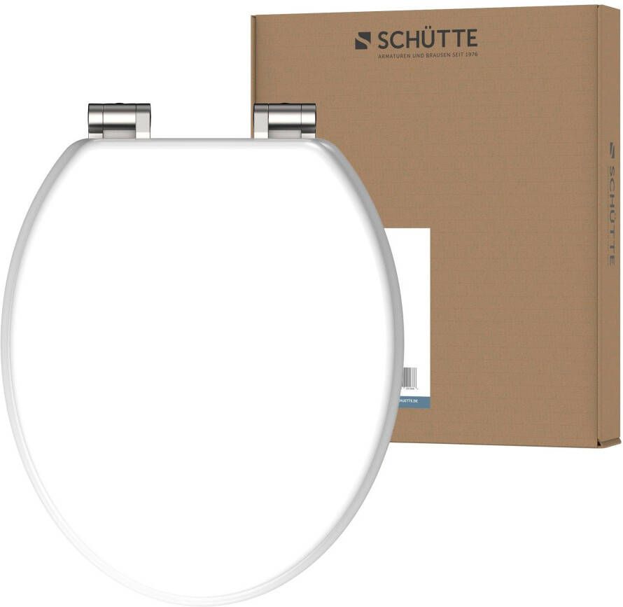 Schütte Toiletzitting WHITE met softclosemechanisme en houten kern max belasting van de toiletbril 150 kg