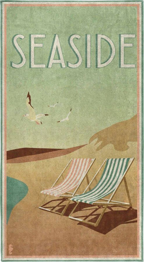 Seahorse Strandlaken Blackpool met vintage print (1 stuk) - Foto 1