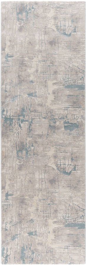 Salery Home Vloerkleed- Laagpolig vloerkleed Blauwgrijs tapijt 80X300 cm