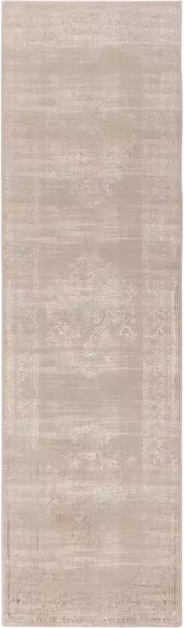 Salery Home Vloerkleed- modern laagpolig vloerkleed tapijtenloods Lara beige geodriehoek patroon 80x300 cm - Foto 2