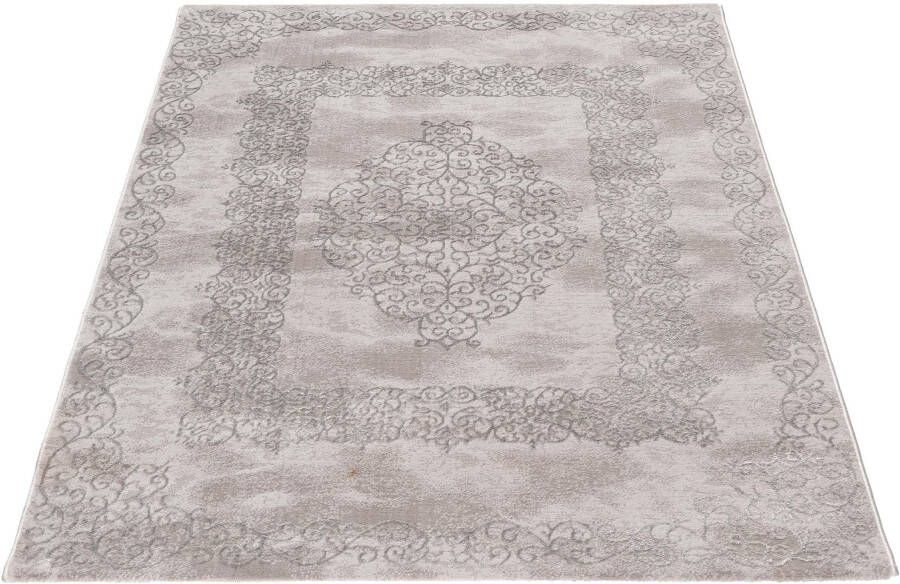 Salery Home Vloerkleed- modern laagpolig vloerkleed tapijtenloods Lara donkergrijs geodriehoek patroon 120x170 cm