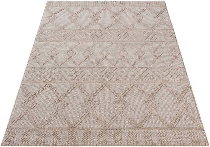 Salery Home Vloerkleed- modern laagpolig vloerkleed tapijtenloods Luxury beige geodriehoek patroon 80x150 cm