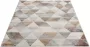 Salery Home Vloerkleed- modern laagpolig vloerkleed bruin geodriehoek patroon 200x290 cm - Thumbnail 2