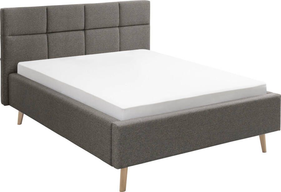 Set one by Musterring Gestoffeerd bed Cary naar keuze met matras en lattenbodem poten in natuurlijk eiken - Foto 5