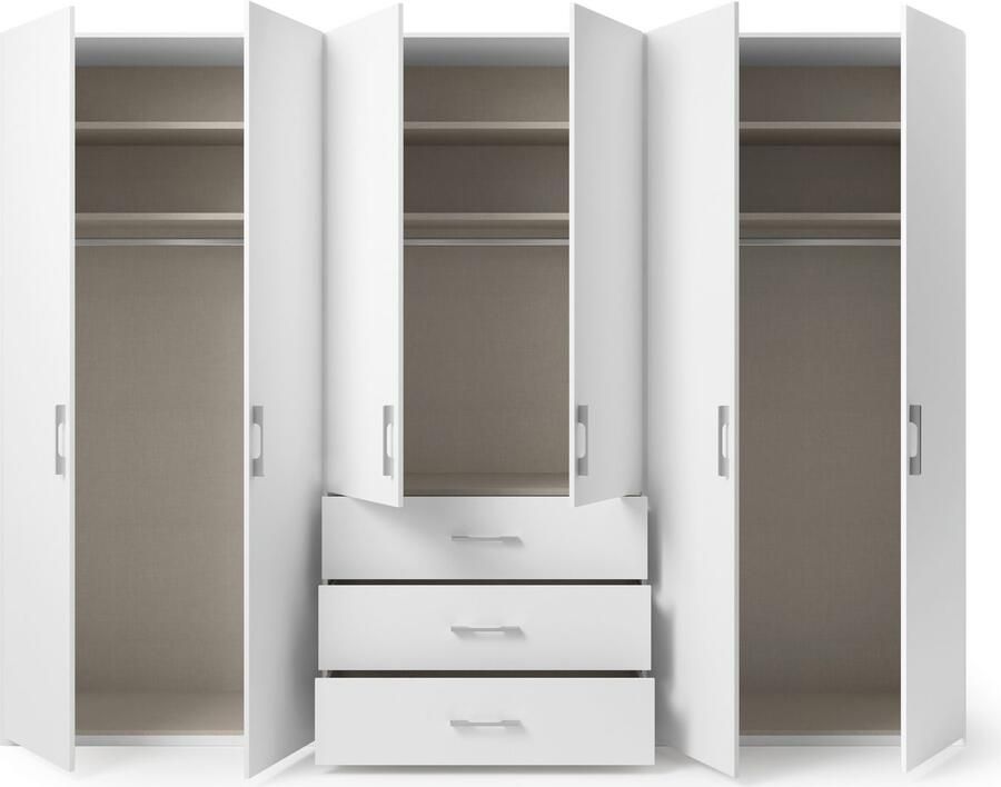 Set one by Musterring Draaideurkast Henderson met 3 lades inclusief legplanken en kledingstangen