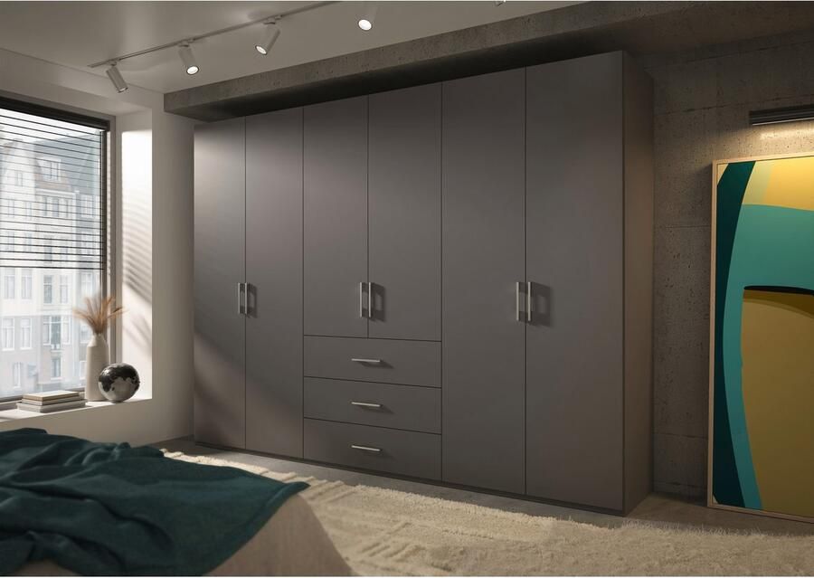 Set one by Musterring Draaideurkast Henderson met 3 lades inclusief legplanken en kledingstangen - Foto 2