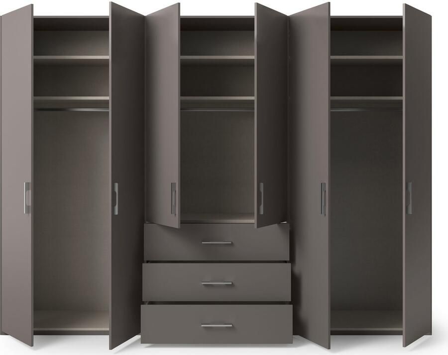 Set one by Musterring Draaideurkast Henderson met 3 lades inclusief legplanken en kledingstangen