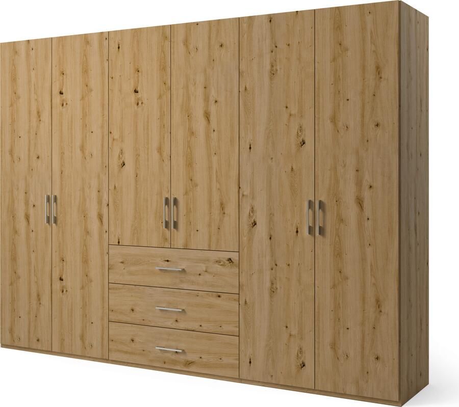 Set one by Musterring Draaideurkast Henderson met 3 lades inclusief legplanken en kledingstangen - Foto 4