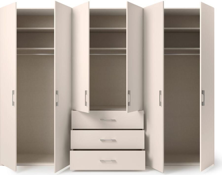 Set one by Musterring Draaideurkast Henderson met 3 lades inclusief legplanken en kledingstangen