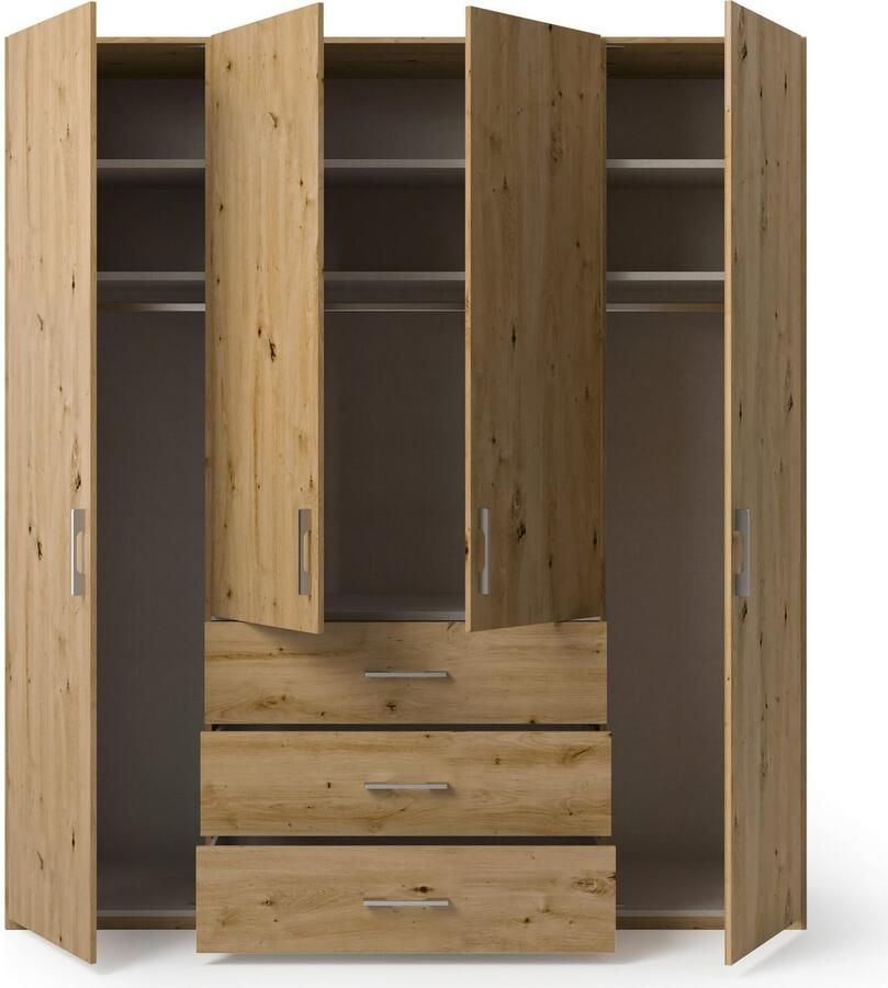 Set one by Musterring Draaideurkast Henderson met 3 lades inclusief legplanken en kledingstangen - Foto 2