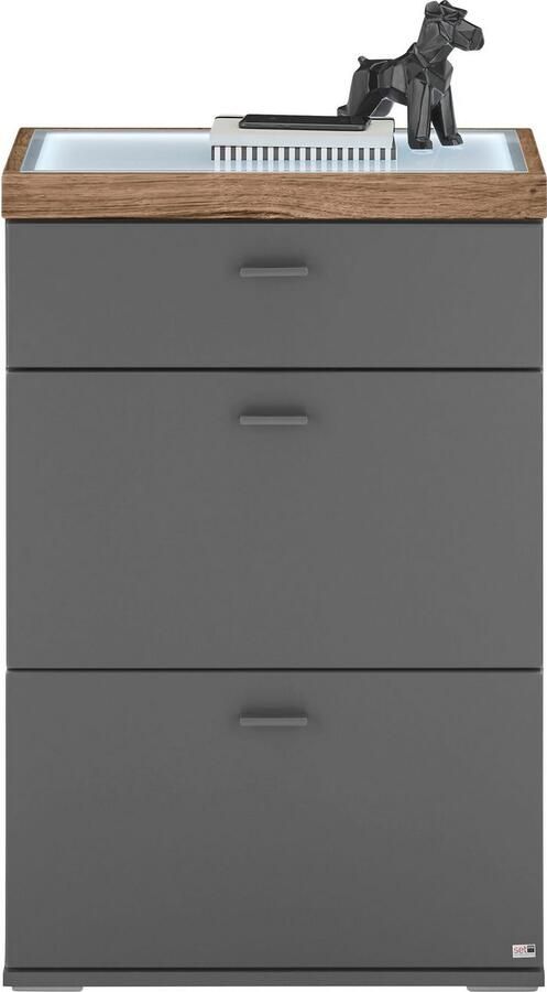 Set one by Musterring Dressoir Lancaster Dielen inclusief led-verlichting in 2 kleuren verkrijgbaar b 61 x h 104 cm - Foto 2