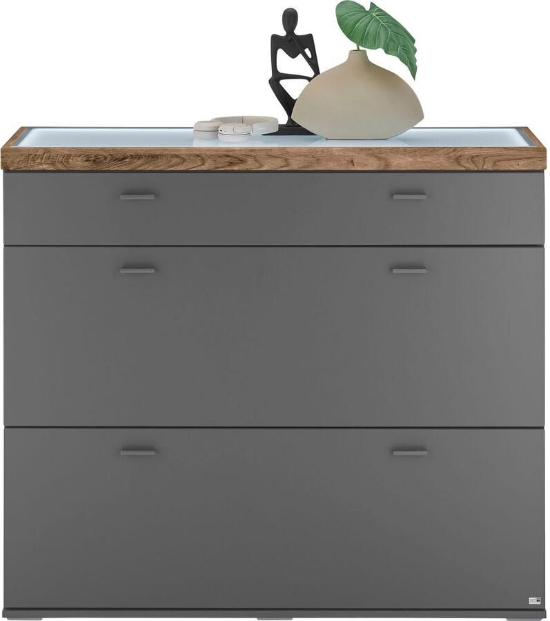 Set one by Musterring Dressoir Lancaster Dielen inclusief led-verlichting met deuren en lades breedte 121 cm