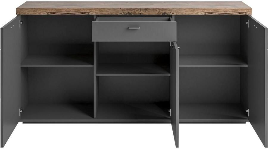 SET ONE BY MUSTERRING Set Eén Lancaster TYPE 55 dressoir gedemonteerd Grijs Antraciet Eiken Ribbeck Cognac - Foto 2