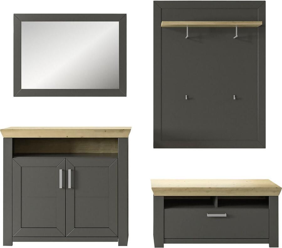 Set one by Musterring Halmeubelset GA York Kombi 56 met garderobe paneel en spiegel (set 4-delig) - Foto 2