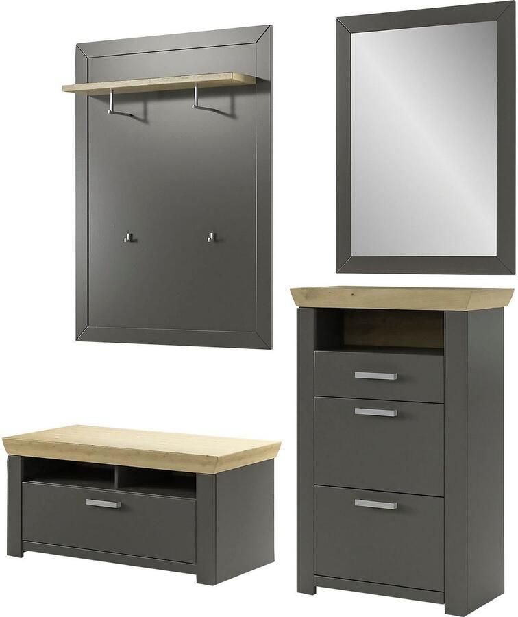 Set one by Musterring Halmeubelset GA York Kombi 70 met garderobe paneel en spiegel (set 4-delig) - Foto 2