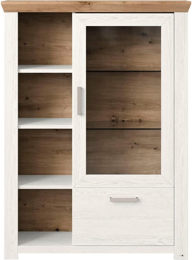Set one by Musterring Highboard York Type 13 en 14 met Glazendeur en lade 3 kleurvarianten B 105 cm - Foto 2