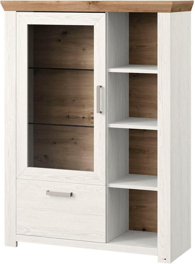 Set one by Musterring Highboard York Type 13 en 14 met Glazendeur en lade 3 kleurvarianten B 105 cm - Foto 2