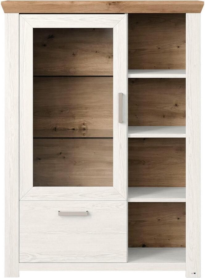 Set one by Musterring Highboard York Type 13 en 14 met Glazendeur en lade 3 kleurvarianten B 105 cm - Foto 3
