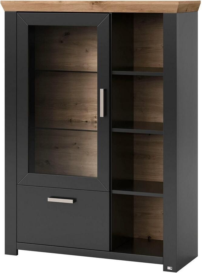 Set one by Musterring Highboard York Type 13 en 14 met Glazendeur en lade 3 kleurvarianten B 105 cm - Foto 3