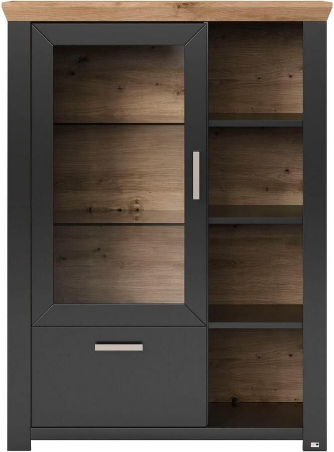 Set one by Musterring Highboard York Type 13 en 14 met Glazendeur en lade 3 kleurvarianten B 105 cm - Foto 4