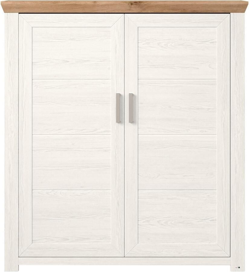 Set one by Musterring Highboard York Type 19 met 3 lades en flessenrek landhuisstijl B 129cm - Foto 2