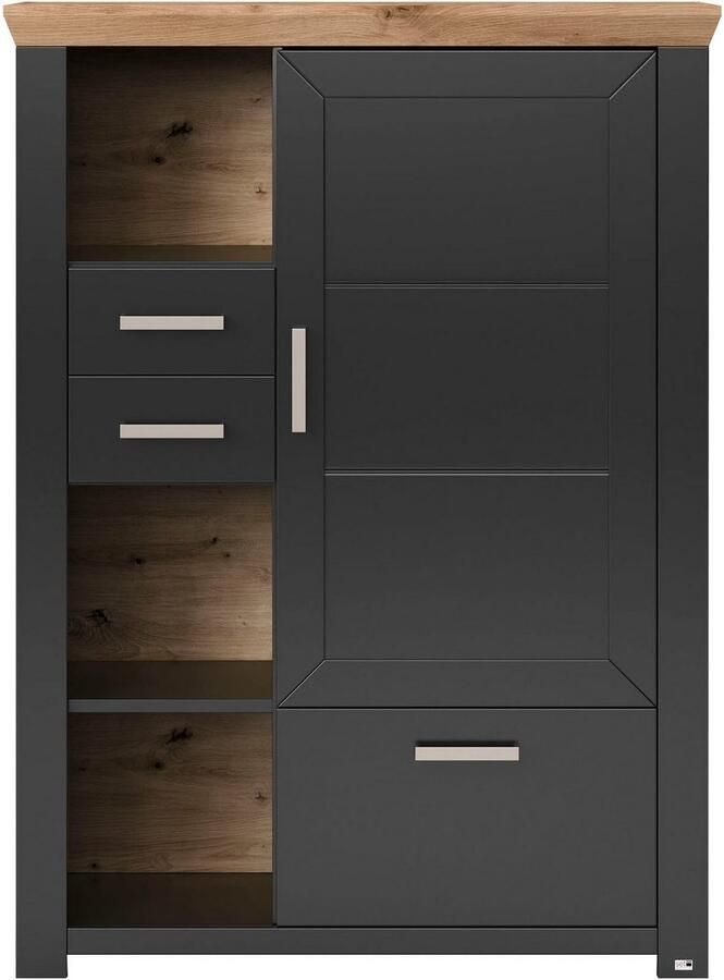 Set one by Musterring Highboard York Type 25 en 26 in 3 kleurvarianten verlichting optioneel breedte 105 cm - Foto 3