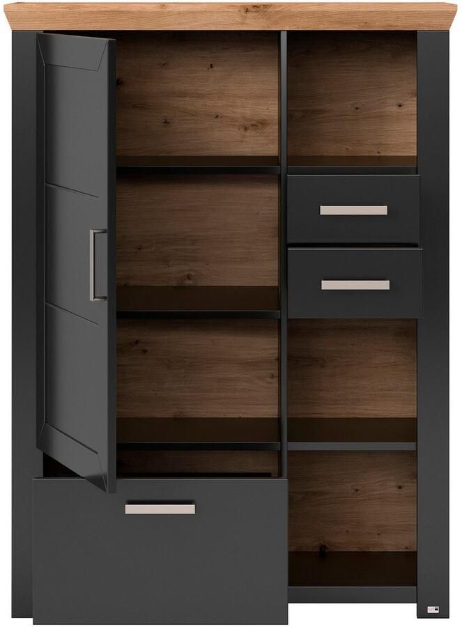 Set one by Musterring Highboard York Type 25 en 26 in 3 kleurvarianten verlichting optioneel breedte 105 cm - Foto 4