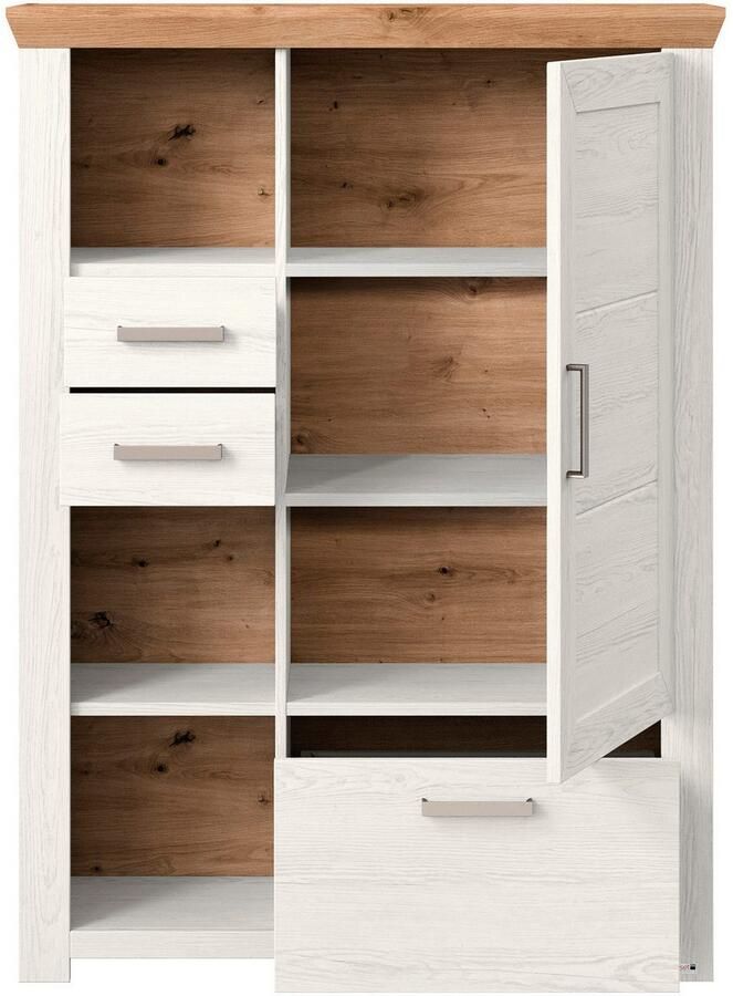 Set one by Musterring Highboard York Type 25 en 26 in 3 kleurvarianten verlichting optioneel breedte 105 cm - Foto 4