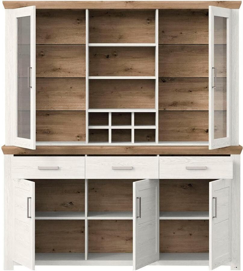 Set one by Musterring Kastenset York met glazen deuren optioneel met verlichting 3 kleuren breedte 184 cm (2 stuks) - Foto 2