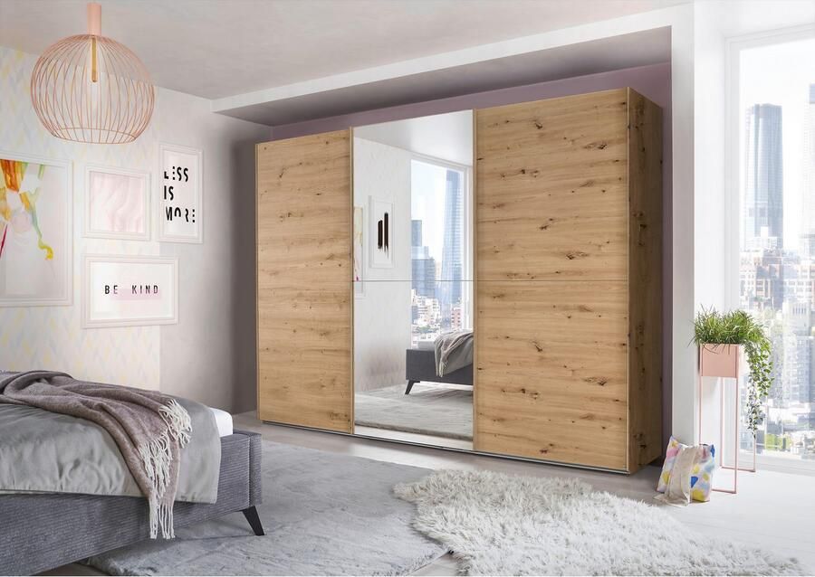 Set one by Musterring Schuifdeurkast Henderson met spiegel inclusief planken en garderobestangen - Foto 5