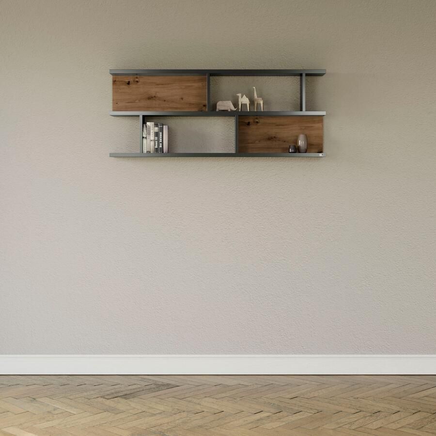 Set one by Musterring Wandplank York Type 43 met 3 planken 3 kleuren verlichting optioneel B 150 cm - Foto 6