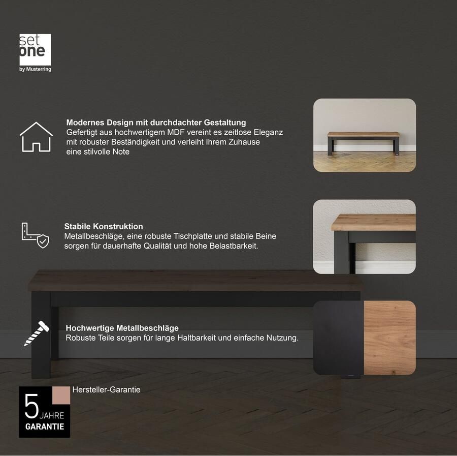 Set one by Musterring Zitbank York Type 61 in 3 kleurvarianten Landhuisstijl Breedte 160 cm