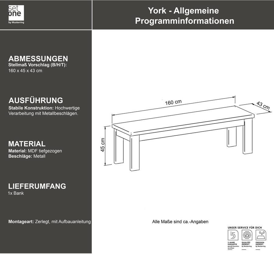 Set one by Musterring Zitbank York Type 61 in 3 kleurvarianten Landhuisstijl Breedte 160 cm - Foto 2