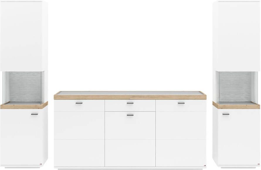 Set one by Musterring Wandmeubel Lancaster 3-delig met fronten in wit of grijs breedte ca.300 cm - Foto 6