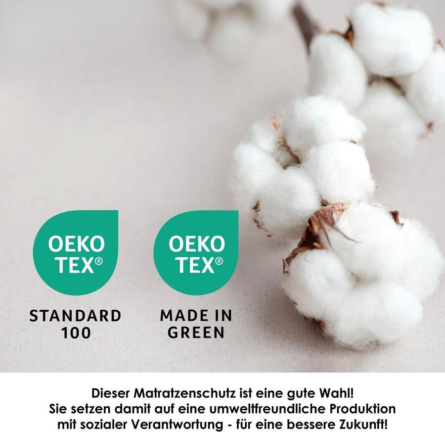 SETEX MATRATZEN UND KISSEN Matrasdek 14PE matras 90x200 cm 140x200 cm en andere maten In babyformaat 70 x 40 cm zonder hoekelastiek ter bescherming van uw kind - Foto 3