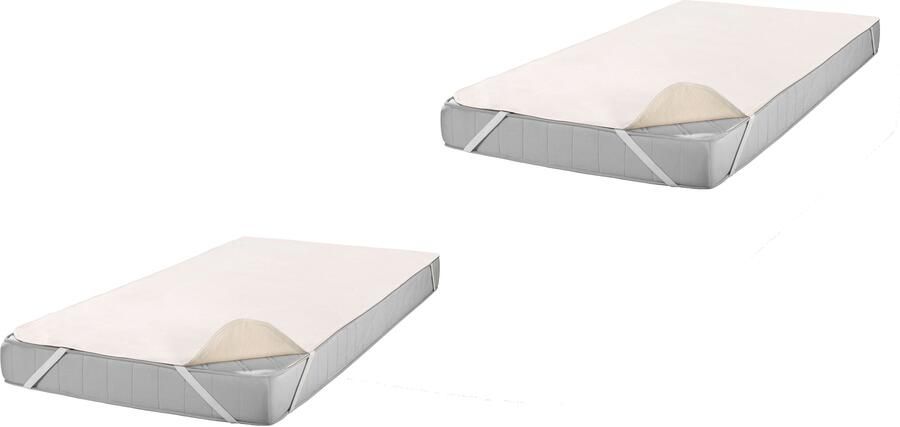 SETEX MATRATZEN UND KISSEN Matrasdek Matrasbeschermer molton SETEX katoen huidvriendelijke matrasbeschermer in 90x200 en 100x200 cm (voordeelset) - Foto 2