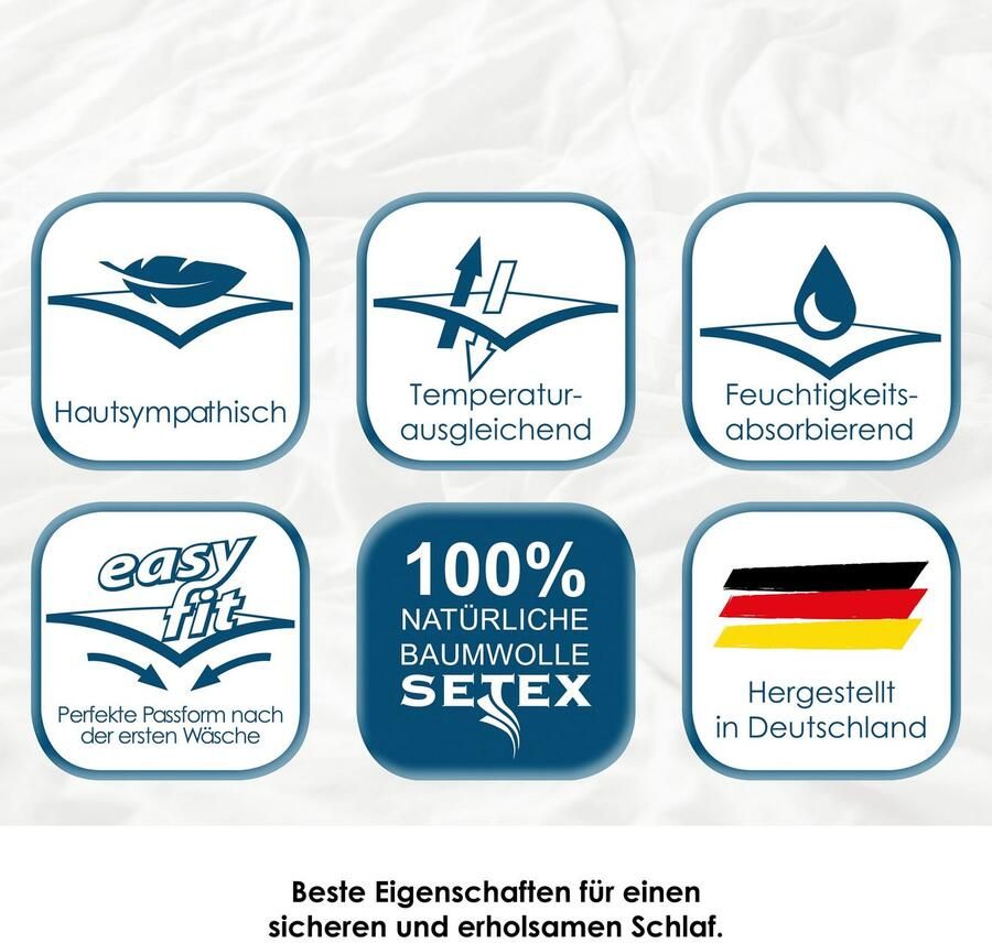 SETEX MATRATZEN UND KISSEN Matrasdek Molton span onderlegger geschikt voor allergieën (huisstofallergie) - Foto 5