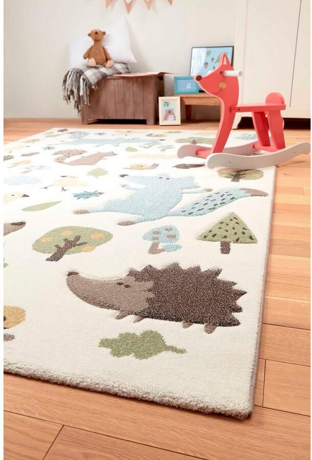 Sigikid Kindervloerkleed Forest Bosdierendesign korte pool - Foto 3