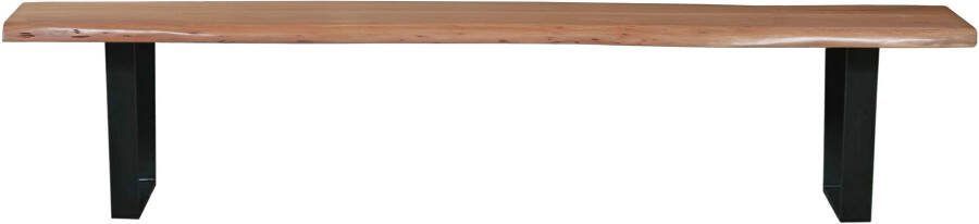 SIT Bank Tables&Tops van massief acaciahout met zwarte metalen frame