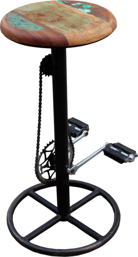 Artistiq Living Artistiq Barkruk Pedal (zithoogte 80cm) Hout Meerkleurig Metaal - Foto 2