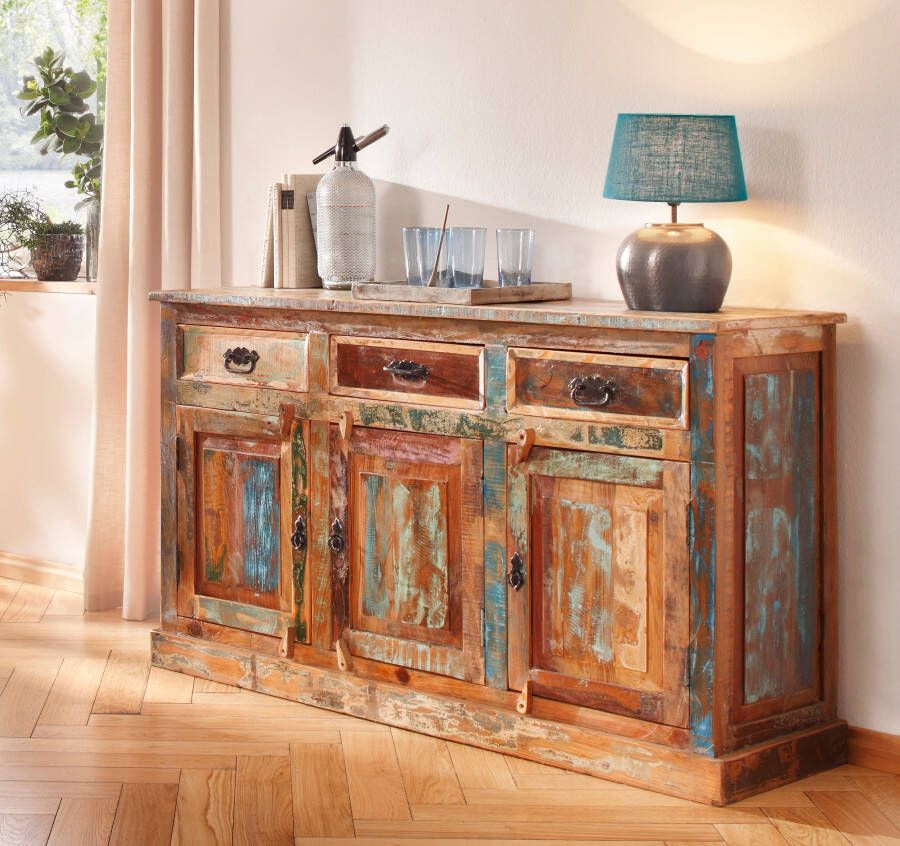 SIT Dressoir Riverboat van gerecycled gebruikt hout breedte 40 cm shabby chic vintage - Foto 13