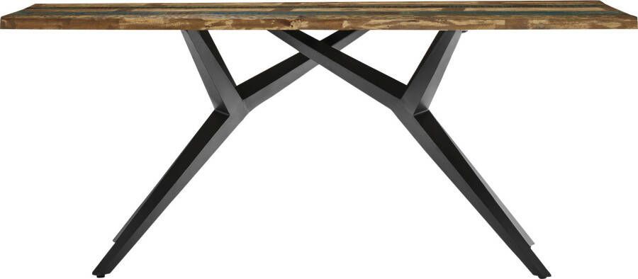 Artistiq Living Artistiq Eettafel Lakiesha Gerecycled hout 220 x 100cm Zwart onderstel Bruin - Foto 6