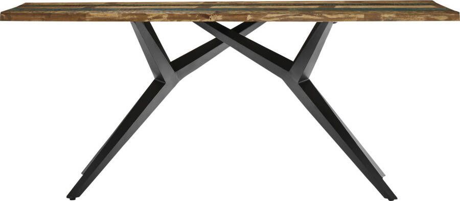 Artistiq Living Artistiq Eettafel Lakiesha Gerecycled hout 220 x 100cm Zwart onderstel Bruin