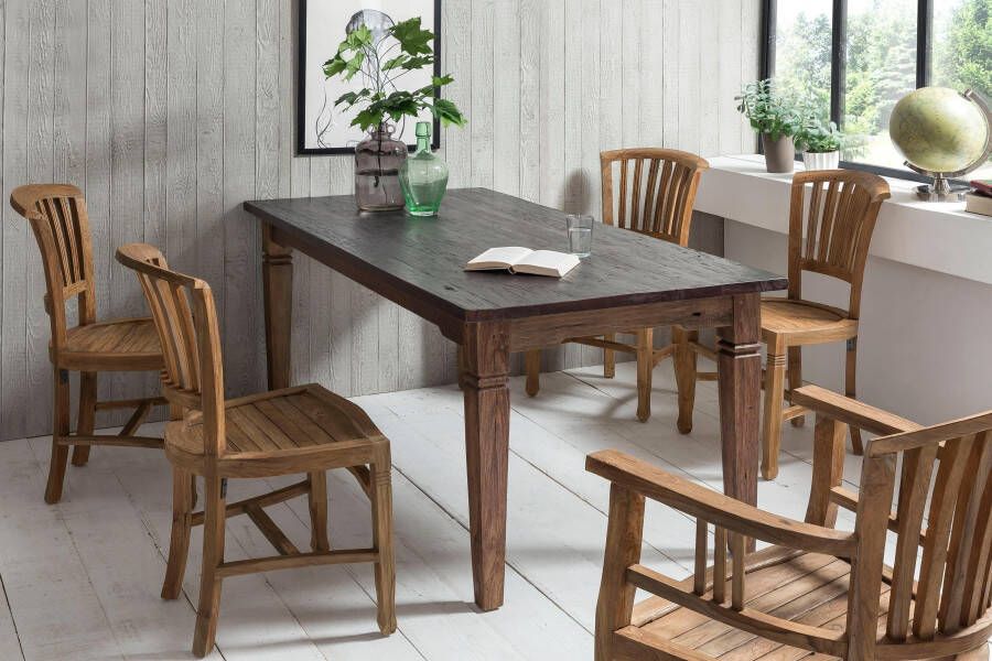 SIT Eettafel Seadrift gerecyclede teak-gebruikt hout shabby chic vintage