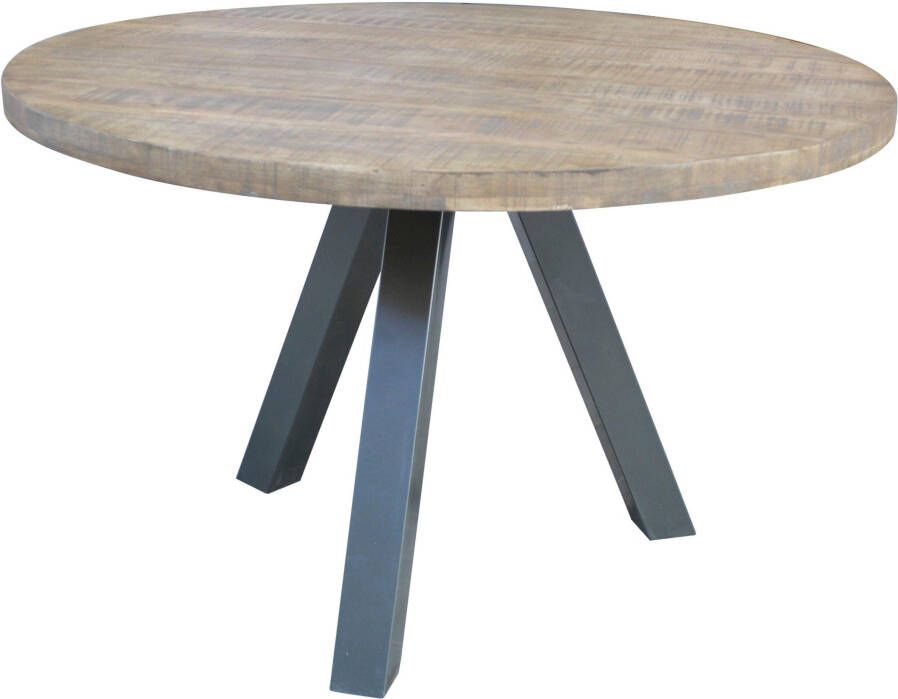 SIT Eettafel Tops&Tables met massief houten blad van mangohout ronde tafel - Foto 2