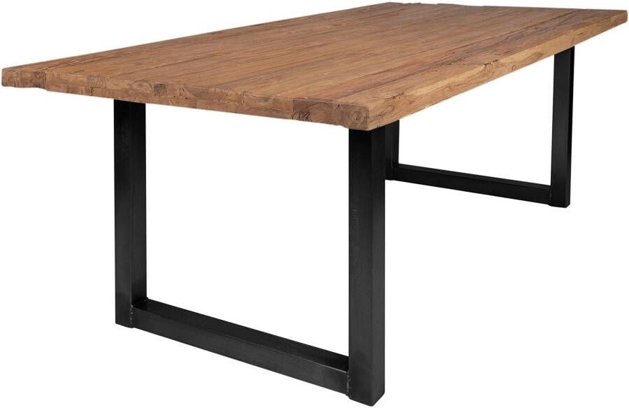 SIT Eettafel Tops&Tables met rustiek tafelblad van gerecycled gebruikt hout teak